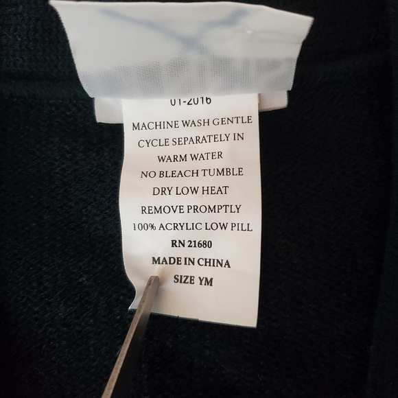 School Girl Cardigan St. Patrick Green Preppy XSP/ YM Dark Academia Vneck Patch - Picture 4 of 13